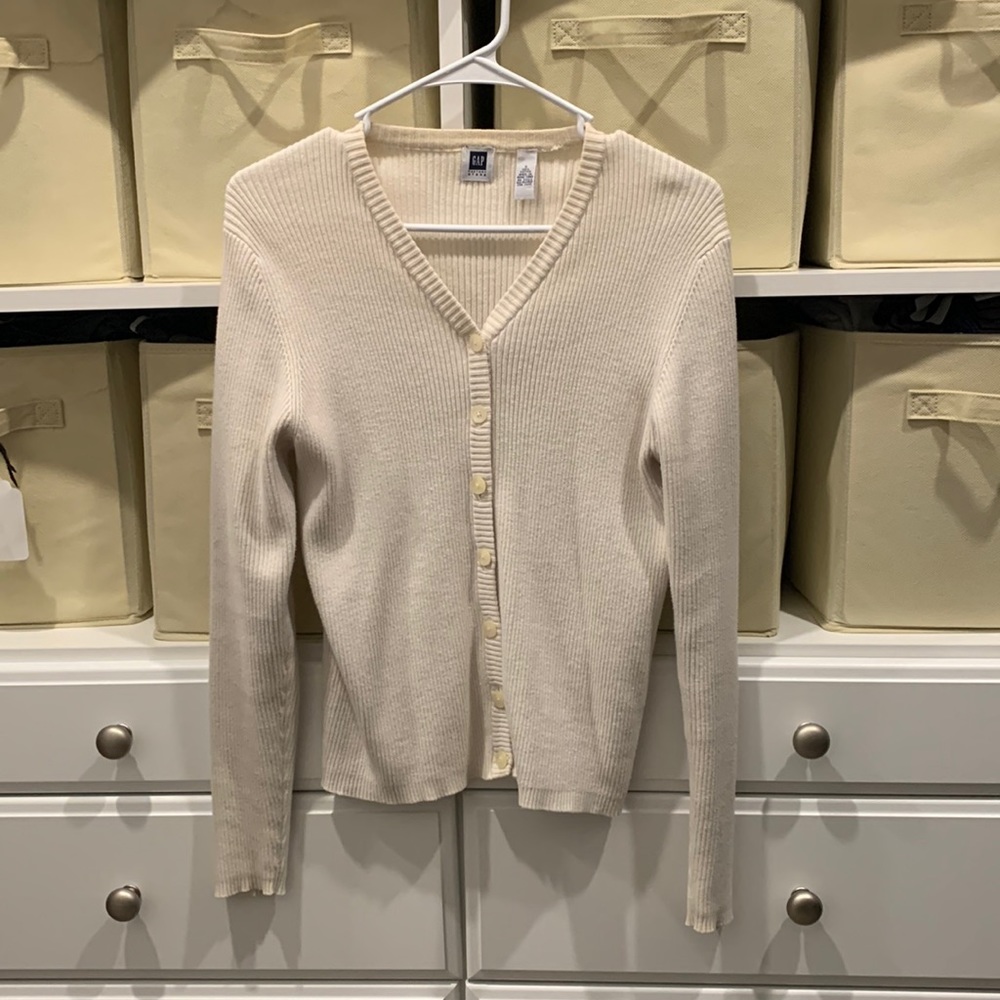 Ribbed cardigan sweater GAP factory outlet small